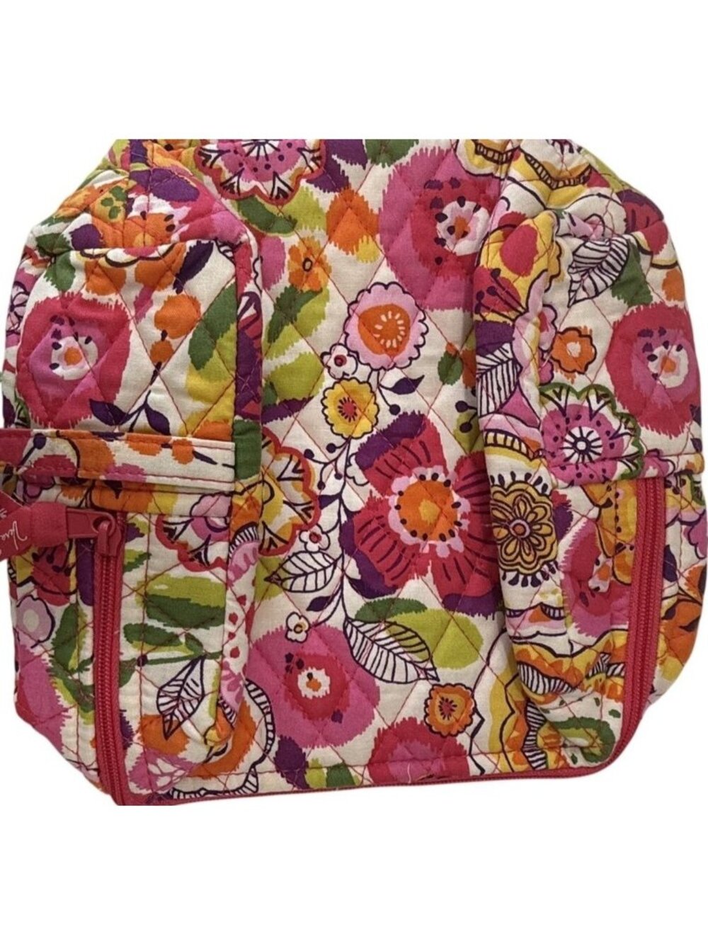 Vera Bradley Clementine Cosmetic Bag Large Floral Quilted Fabric Travel NWT - Picture 2 of 6